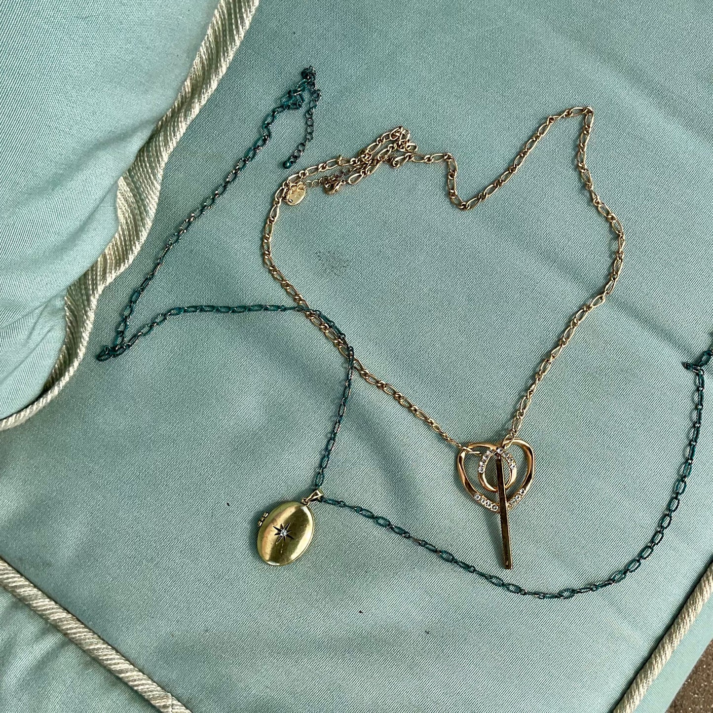 Celestial Lockette on Turquoise Chain