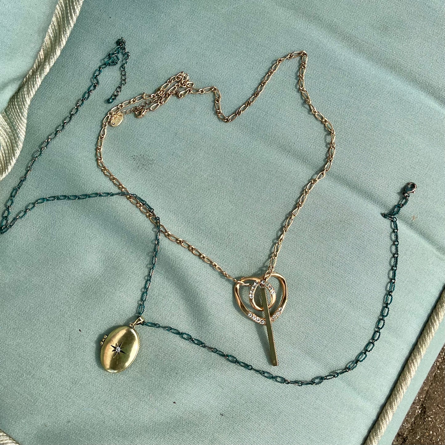 Celestial Lockette on Turquoise Chain