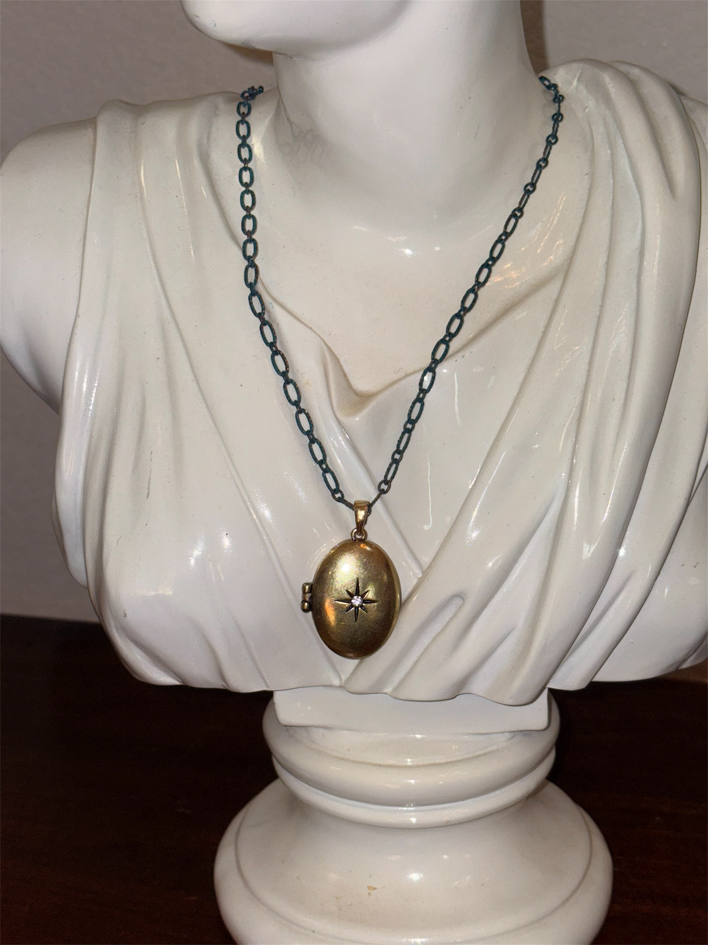 Celestial Lockette on Turquoise Chain